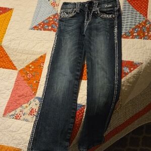 Cowgirl Tuff Dark Blue Straight Leg Jeans